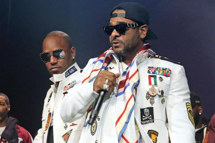 Cam'ron and Jim Jones performing at the Apollo Theater in New York.