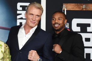 Dolph Lundgren and Michael B. Jordan