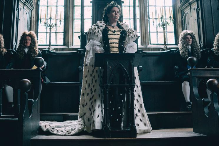 Olivia Colman stars in "The Favourite"