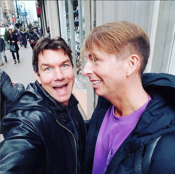 McBrayer and Jerry O'Connell snapped a selfie while out on a stroll.