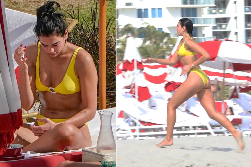 Dua Lipa sprints on the beach and more star snaps