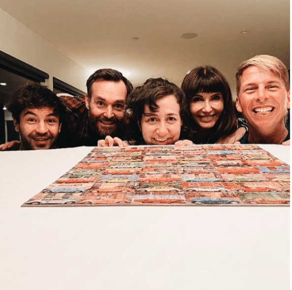 He finished a puzzle with friends Kristen Schaal, Will Forte, Ted Danson and Mary Steenburgen over the holidays this year.