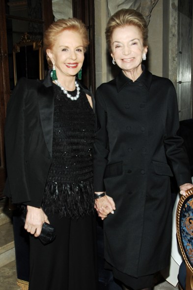 Lee Radzwill and designer Carolina Herrera.