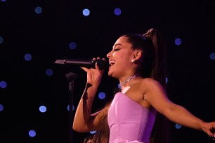 Ariana Grande performs at Billboard Women in Music 2018.
