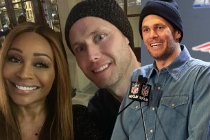 Cynthia Bailey, Matt Baxter and Tom Brady.