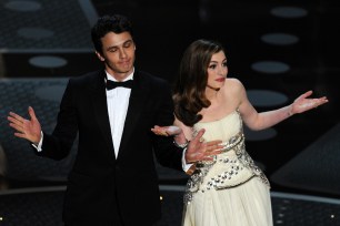 James Franco and Anne Hathaway hosting the 2011 Oscars