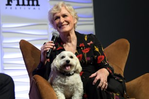 Glenn Close and her dog