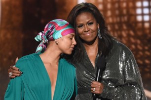 Alicia Keys and Michelle Obama