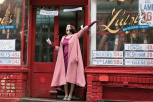 Rachel Brosnahan in "The Marvelous Mrs. Maisel"