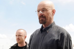 Aaron Paul and Bryan Cranston in "Breaking Bad"