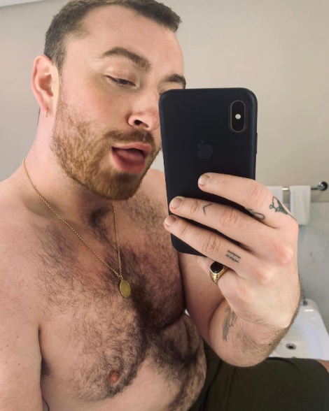 Obviously in a new mindset as he posts a series of photos at the start of April. He captioned this one, "Feeling bloated and gross after my flight so thought I’d post a mirror selfie of my sexy bloated boobies coz we are friends. Finally"