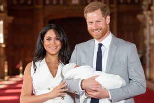 Meghan Markle and Prince Harry with Baby Sussex