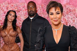Kim Kardashian and Kanye West; Kris Jenner