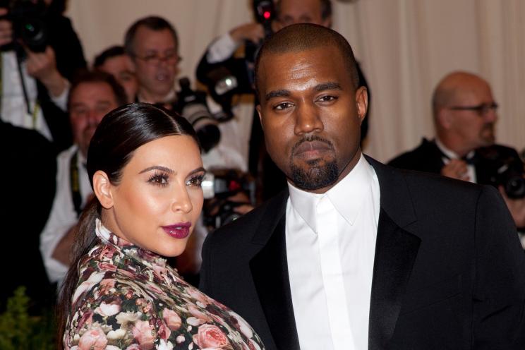 Kim Kardashian and Kanye West at the 2013 Met Gala