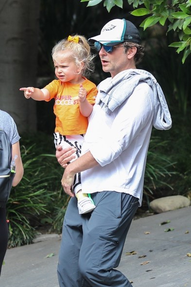 Bradley Cooper is seen out with his daughter while his ex, Irina Shayk, is on her Icelandic vacation.