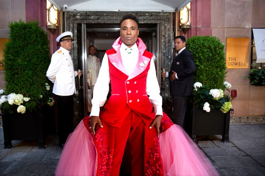 Billy Porter leaves The Lowell Hotel on his way to the Tony Awards in New York.