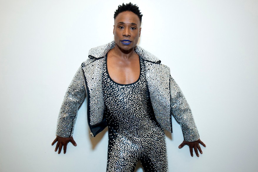 At the WorldPride NYC opening ceremony, Billy Porter sparkled in a catsuit and moto jacket covered in 50,000 crystals by The Blonds.