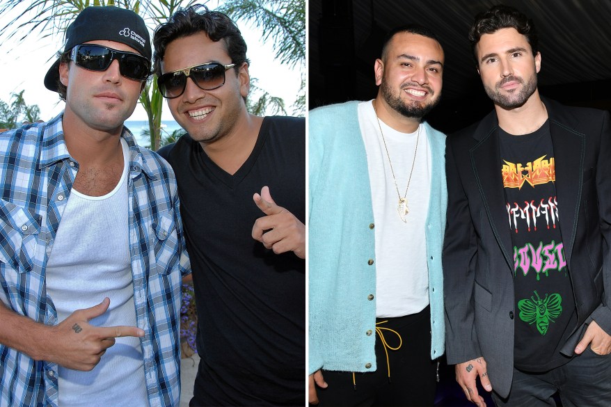 Frankie Delgado and Brody Jenner are still buds — they've just upgraded their tank tops, oversized sunglasses and backwards baseball caps to cardigans and blazers.