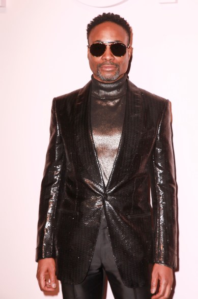 Looking sleek in a Tom Ford turtleneck and blazer at the designer's fall 2019 show.