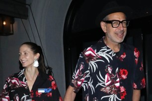 Jeff Goldblum and Emilie Livingston