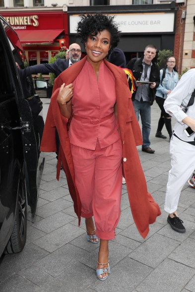 Gabrielle Union steps into the Heart Breakfast at Global Radio Studios in London.