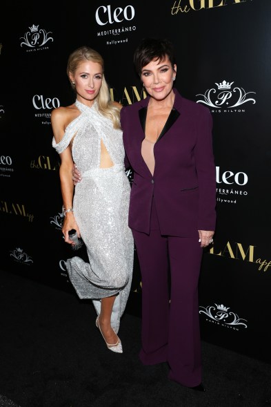 Paris Hilton and Kris Jenner attend The Glam App Celebration Event at Cleo in Hollywood.