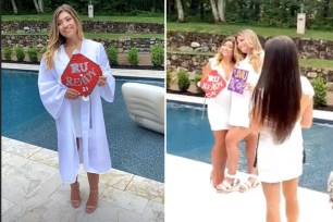 Gia Giudice and friends prep for their high school graduation.