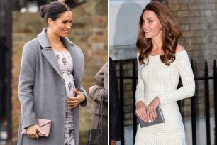 Meghan Markle and Kate Middleton carrying their Wilbur & Gussie clutches