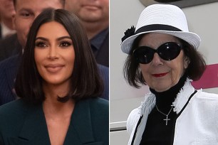 Kim Kardashian and her grandmother Mary Jo Campbell