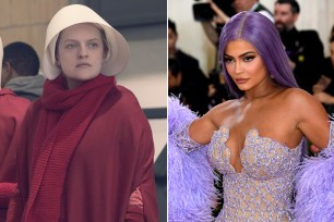 Elisabeth Moss in "The Handmaid's Tale" and Kylie Jenner