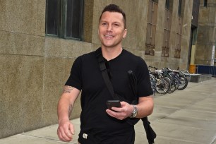 Sean Avery outside his court appearance on June 10th, 2019.