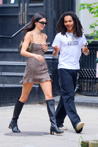 Kendall Jenner and Luka Sabbat go out for a day of shopping in New York.