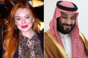 Lindsay Lohan and Mohammed bin Salman