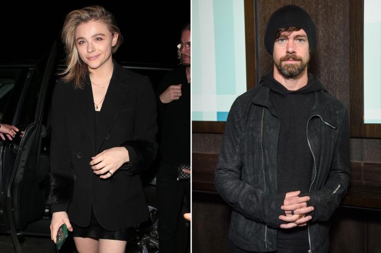 Chloë Grace Moretz (L) and Jack Dorsey