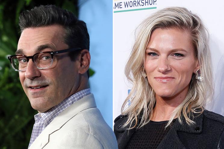 Jon Hamm and Lindsay Shookus