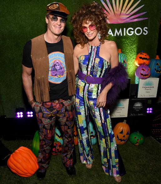 Rande Gerber and Cindy Crawford as hippies