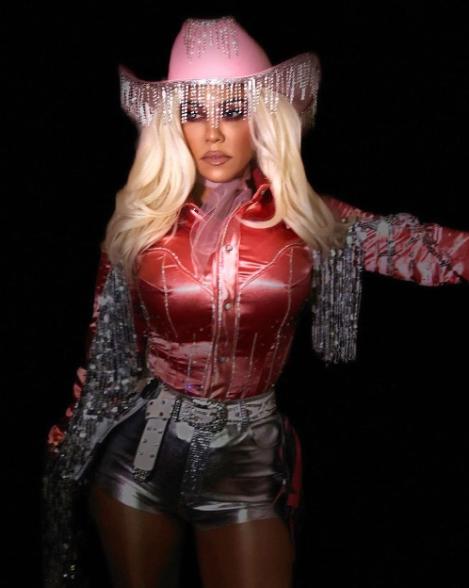 Kourtney Kardashian as a cowgirl