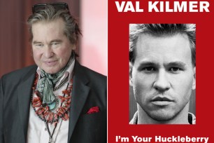 Val Kilmer and the cover of his memoir