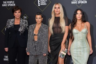 Kris Jenner and Kourtney, Khloé and Kim Kardashian at the People's Choice Awards