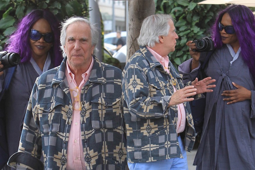 Henry Winkler confronts a purple-haired paparazzo and more star snaps