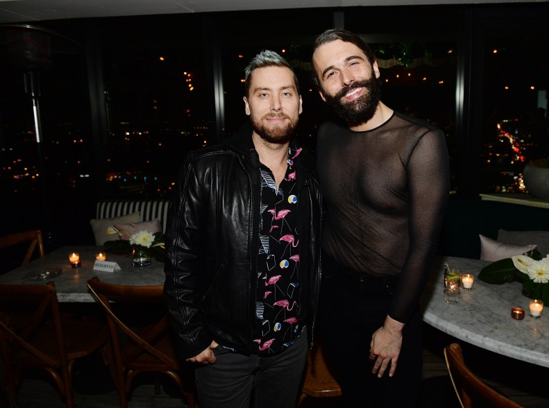 Lance Bass and Jonathan Van Ness attend The Clean Academy launch event in West Hollywood.