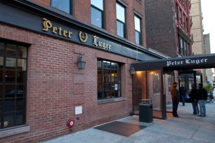 A general view of the exterior of Peter Luger Steak House