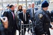 Harvey Weinstein arrives at court.