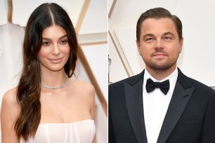 Camila Morrone and Leonardo DiCaprio at the 2020 Oscars