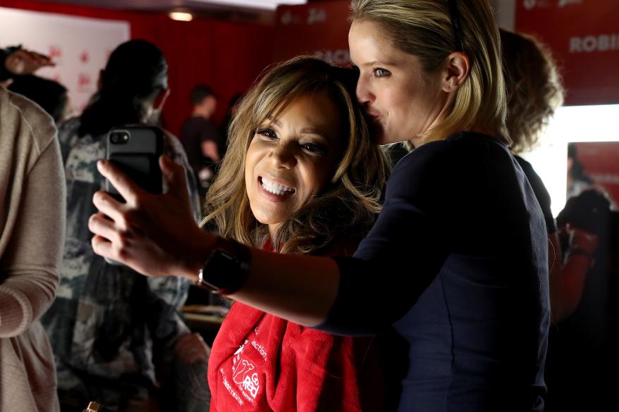 Sara Haines and Sunny Hostin backstage at The American Heart Association's Go Red for Women Red Dress Collection 2020