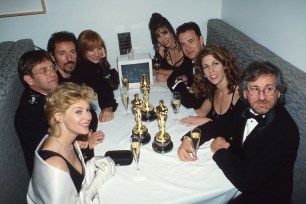 Tom Hanks, Rita Wilson and many famous friends after the 1994 Oscars, where Hanks won for "Philadelphia"