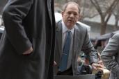 Harvey Weinstein enters court on February 18, 2020.