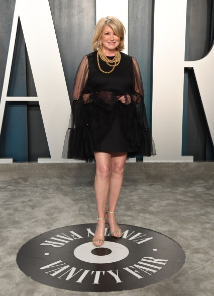 Martha Stewart goes mini at Vanity Fair's 2020 Oscar Party.