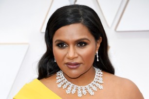 Mindy Kaling on the Oscars 2020 red carpet