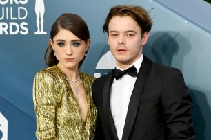 Natalia Dyer and Charlie Heaton